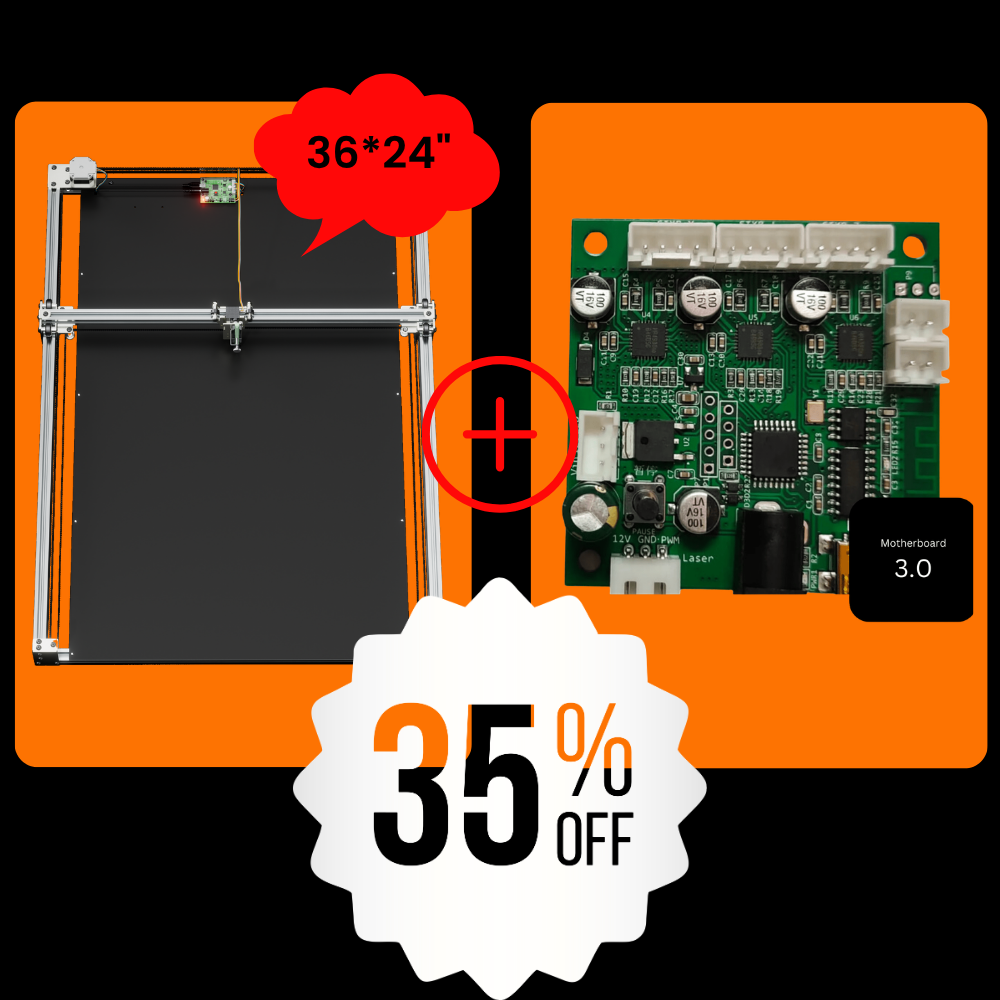 UUNA TEK Artstation 2436 Plotter de Bolígrafo + Placa Base Paquete
