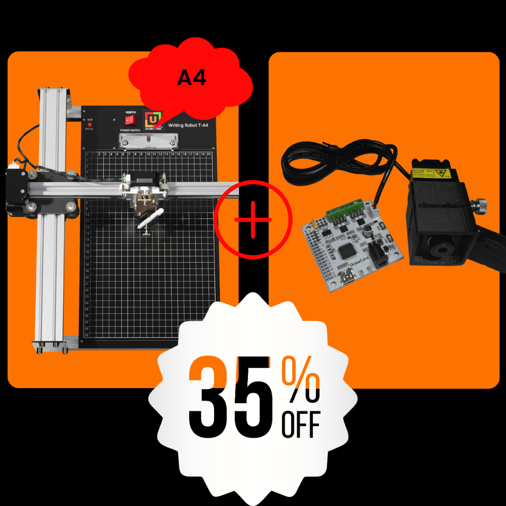 iDraw 2.0 A4 Plotter de Bolígrafo + Cabezal Láser de 2.5W Paquete