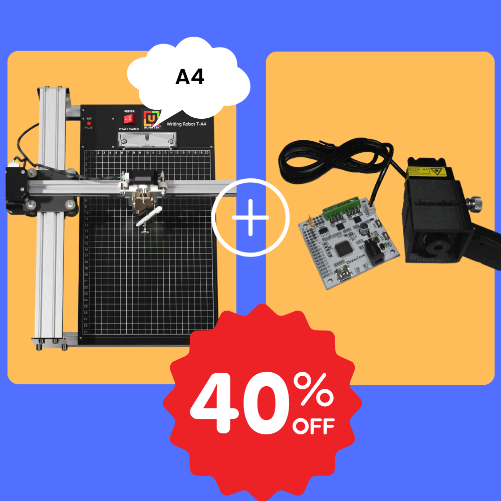 iDraw 2.0 A4 Plotter de Bolígrafo + Cabezal Láser de 2.5W Paquete