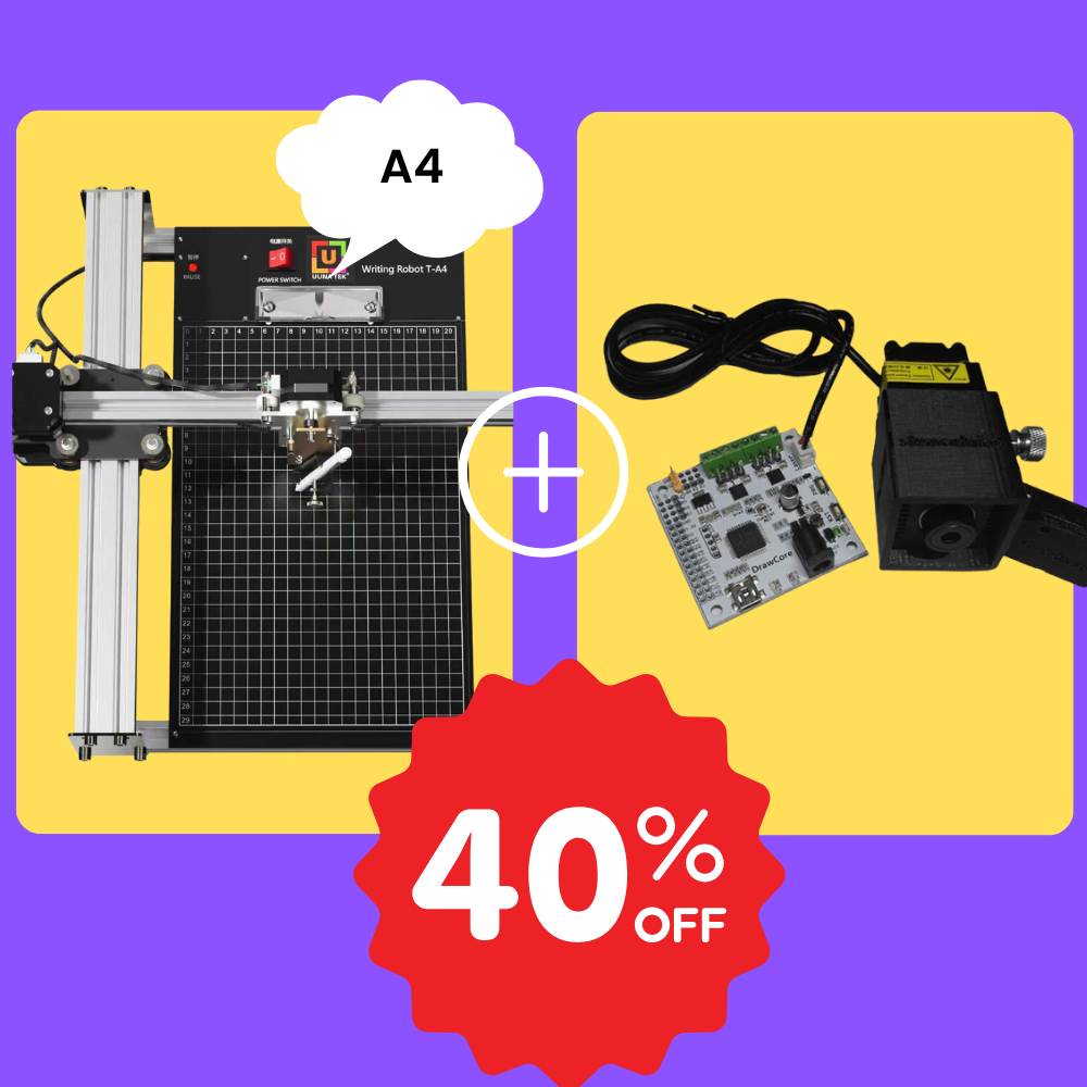 iDraw 2.0 A4 Plotter de Bolígrafo + Cabezal Láser de 2.5W Paquete