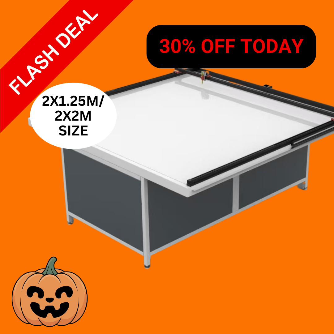 UUNA TEK 3.0 (2x1.25M / 2x2M) Plotter de Pluma Industrial Preensamblado y Mesa de Dibujo Resistente para Planos Arquitectónicos, Dibujo CAD y Prototipado de Troquelado de Empaques (WiFi y Tarjeta SD)