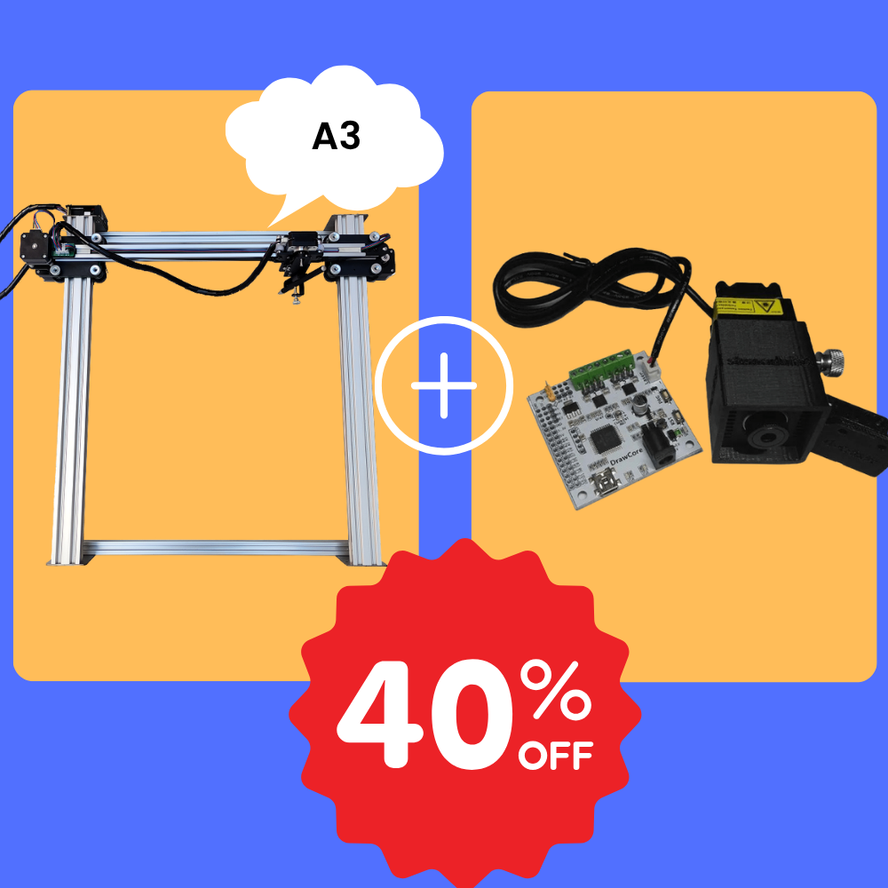 iDraw H A3 Plotter de Bolígrafo + Cabezal Láser de 2.5W Paquete