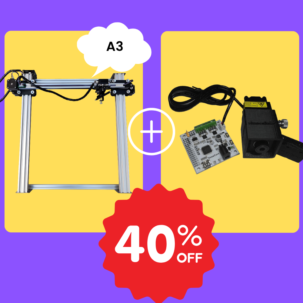 iDraw H A3 Plotter de Bolígrafo + Cabezal Láser de 2.5W Paquete