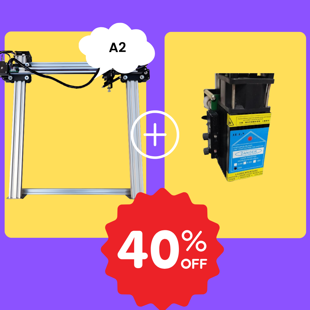 iDraw H A2 Plotter de Bolígrafo + Cabezal Láser de 10W Paquete