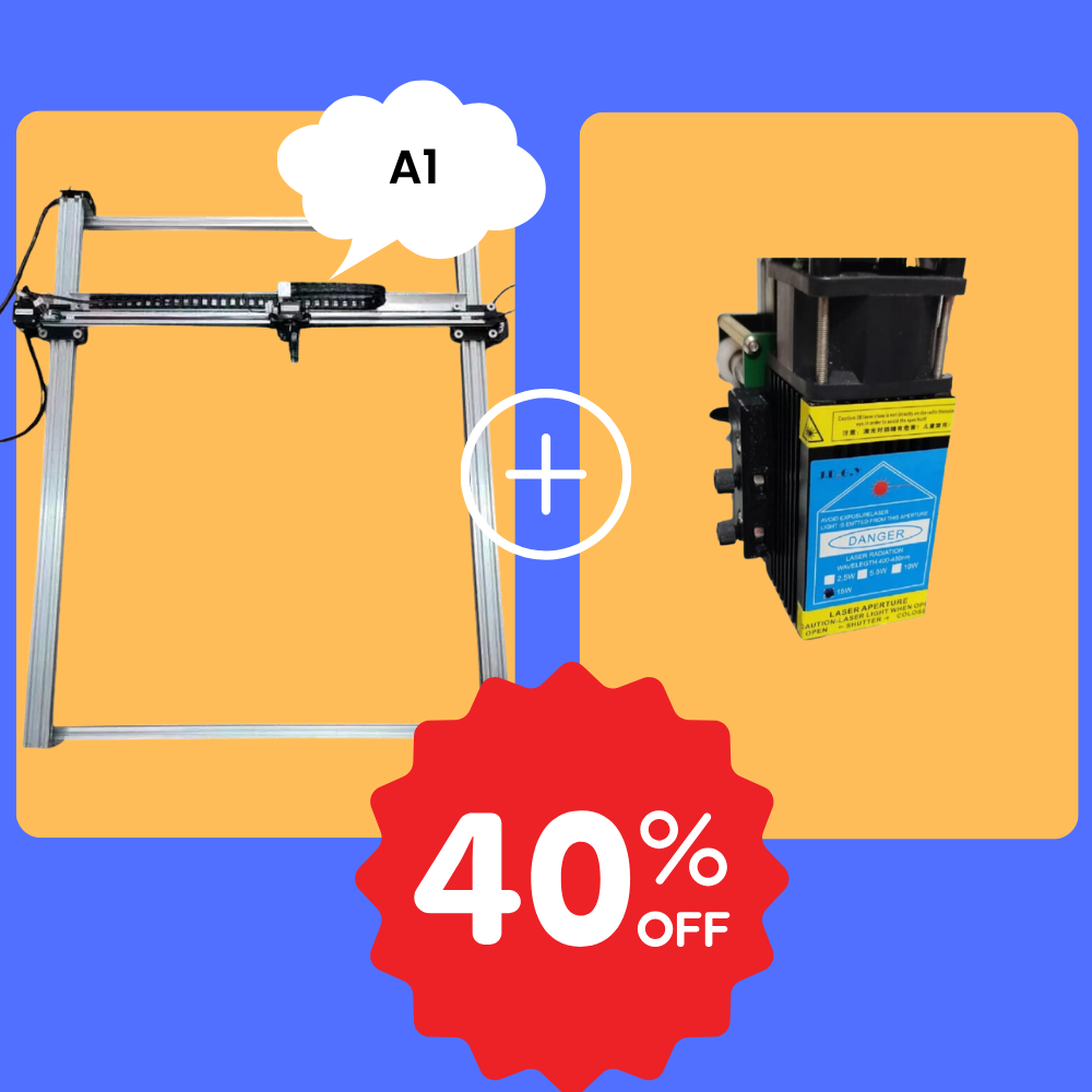 iDraw H A1 Plotter de Bolígrafo + Cabezal Láser de 15W Paquete