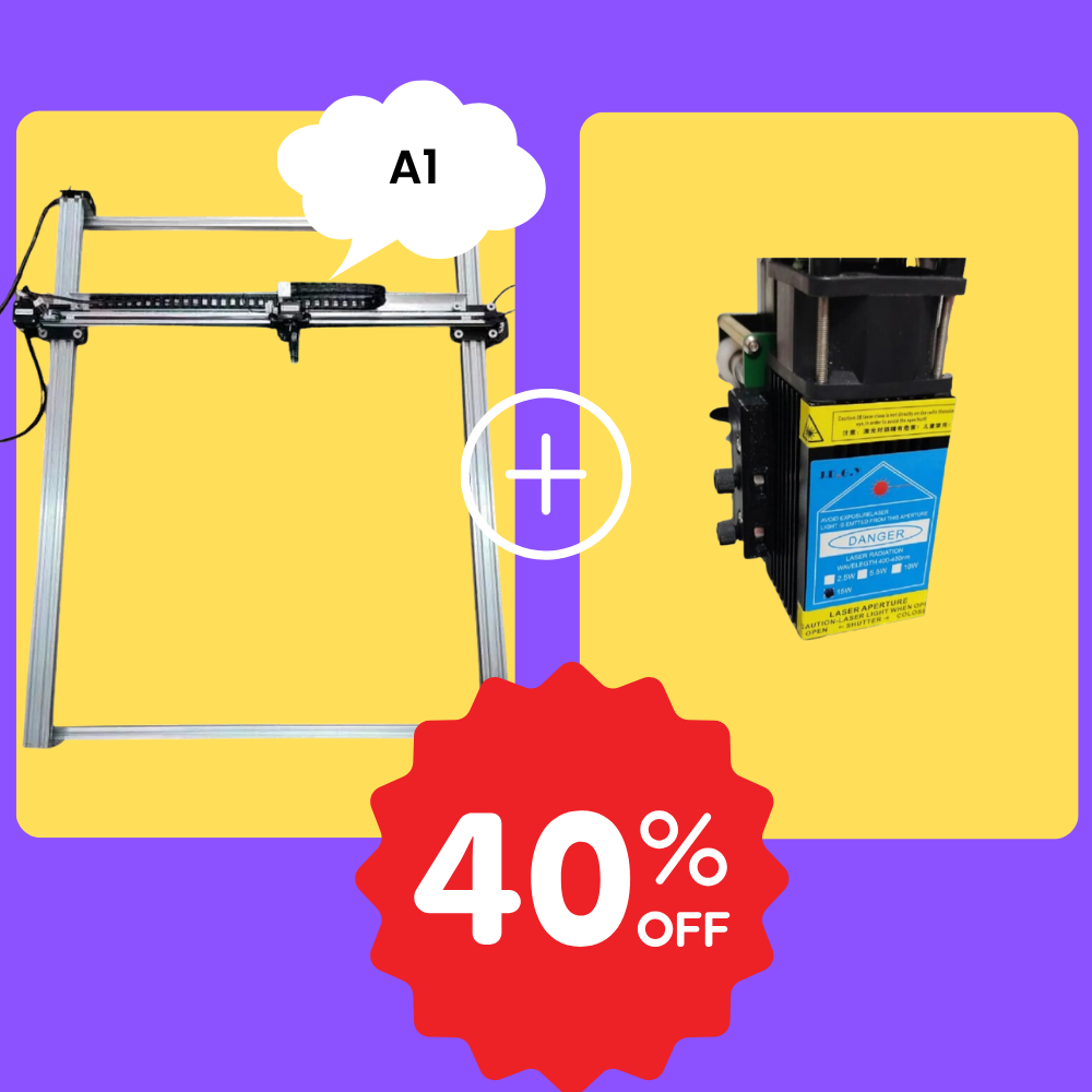 iDraw H A1 Plotter de Bolígrafo + Cabezal Láser de 15W Paquete