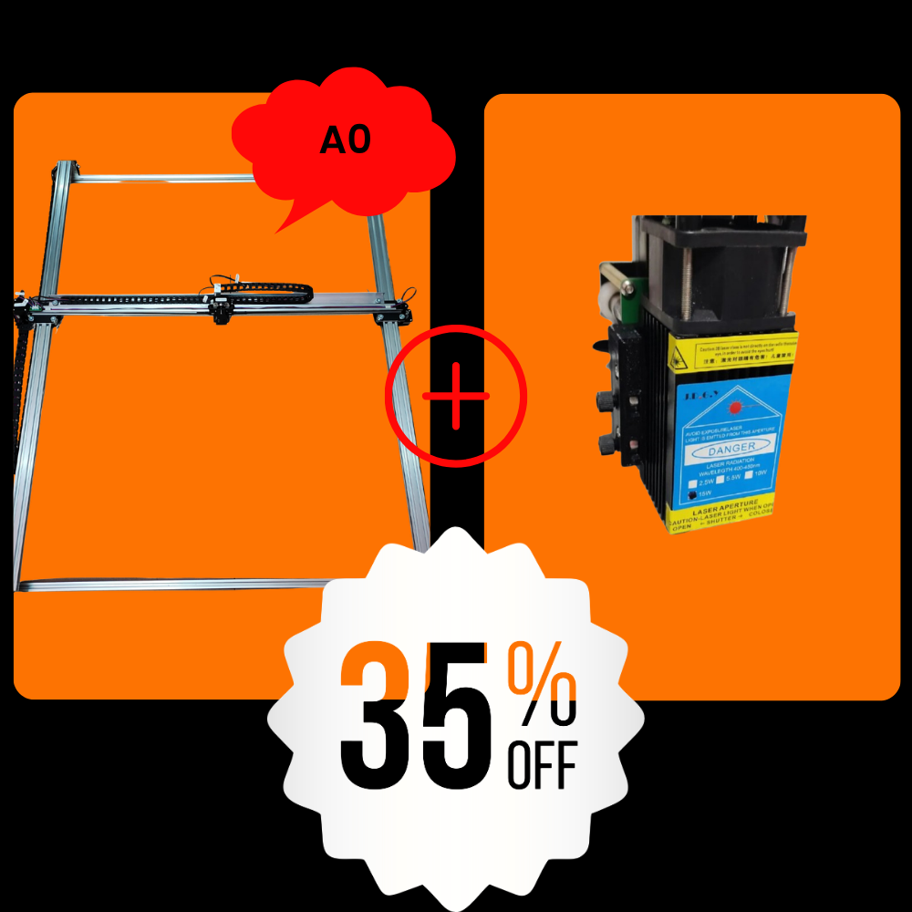 iDraw H A0 Plotter de Bolígrafo + Cabezal Láser de 15W Paquete