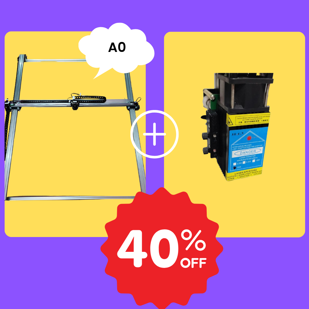 iDraw H A0 Plotter de Bolígrafo + Cabezal Láser de 15W Paquete