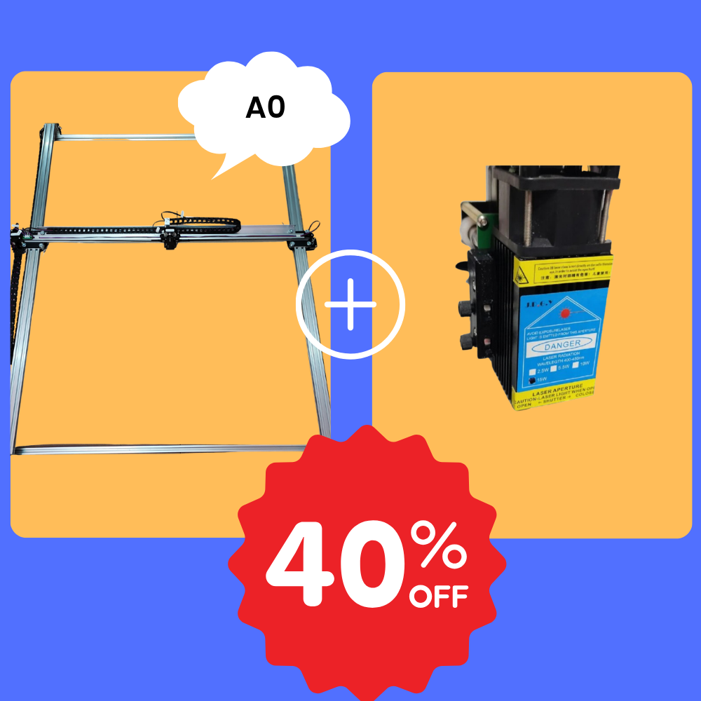 iDraw H A0 Plotter de Bolígrafo + Cabezal Láser de 15W Paquete